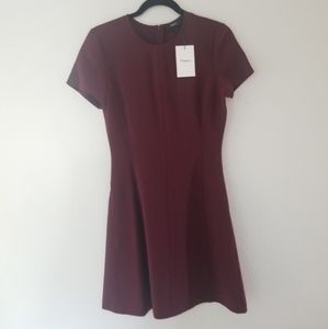 NWT Theory Admiral burgundy short sleeve dress  4